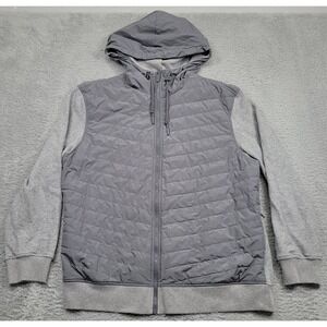 Cremieux Classic Size XL Gray Hooded Zip Up Sweat Shirt Sleeves